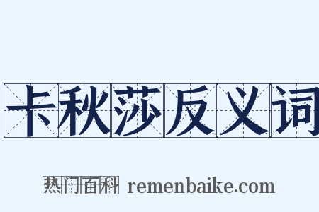 卡秋莎反义词是什么意思的图片